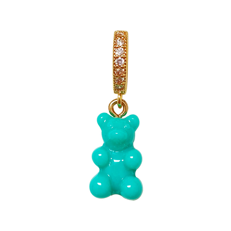 The Turquoise Gummy Bear Charm Pendant