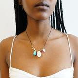 Cowrie Pearl Turquoise Necklace Kaira