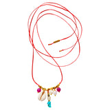 Cowrie Pearl Turquoise Necklace Kaira