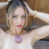 Pink Moon Shell Necklace