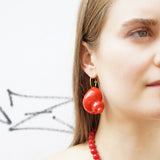 Red Shell Earrings Sienna