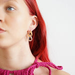 Silver Gold Chain Earrings Tribeca