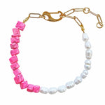 Pink Jade Pearl Bracelet Texas