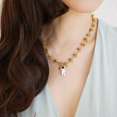 Chunky Bold Chain Necklace Astronaut