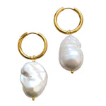 Hoop Earrings Baroque Pearls Kira