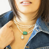 Turquoise Pearl Necklace Mia