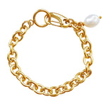 Chunky Chain Pearl Bracelet Paula