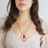 Coral Baroque Pearl Necklace Brigitte