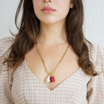 Coral Baroque Pearl Necklace Brigitte