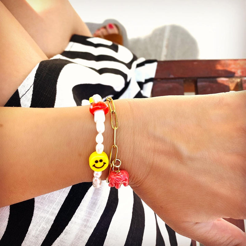 The Happy Mushroom Smiley Bracelet