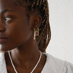 Onyx Hoop Earrings Josie