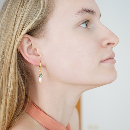 Hoop Earrings Evil Eye Elena