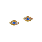 Zirconia Stud Earrings Evil Eye