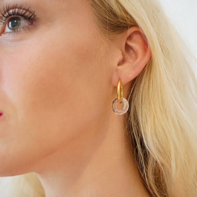 Circle Crystal Earrings Greta