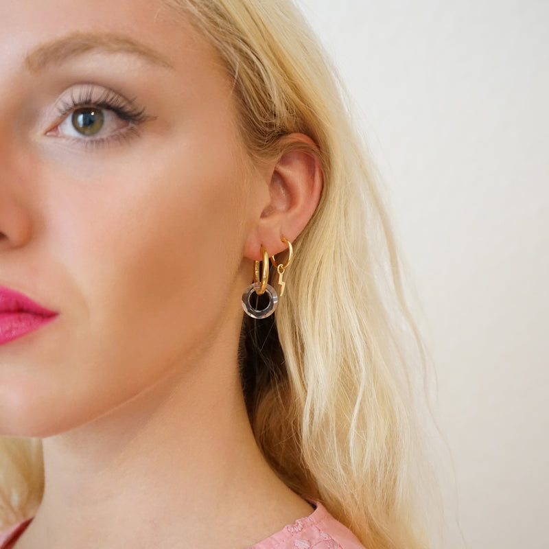Circle Crystal Earrings Greta