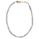 Grey Pearl Necklace Ava