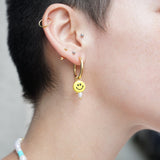 The Happy Pearl Hoop Earrings