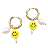 The Happy Pearl Hoop Earrings