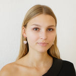 Rose quartz Heart Hoop Earrings Laura