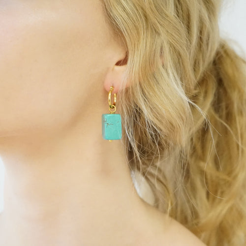 Hoop Earrings Turquoise Helena