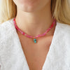 Pink Agate Necklace Kendall