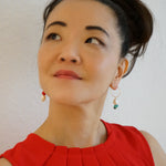 Turquoise Pearl Hoop Earrings Jamie
