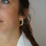 Pearl Hoop Earrings Jade