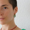 Jade Gemstone Donut Hoops Curt