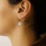 Aquamarine Hoop Earrings Laila