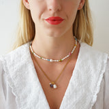 Millefiori Pearl Chain Necklace Kya