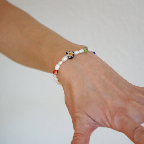 Millefiori Pearl Bracelet Sophie