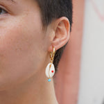 Cowrie Shell Hoop Earrings Midyat