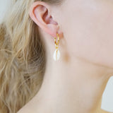 Cowrie Shell Hoop Earrings Ibiza