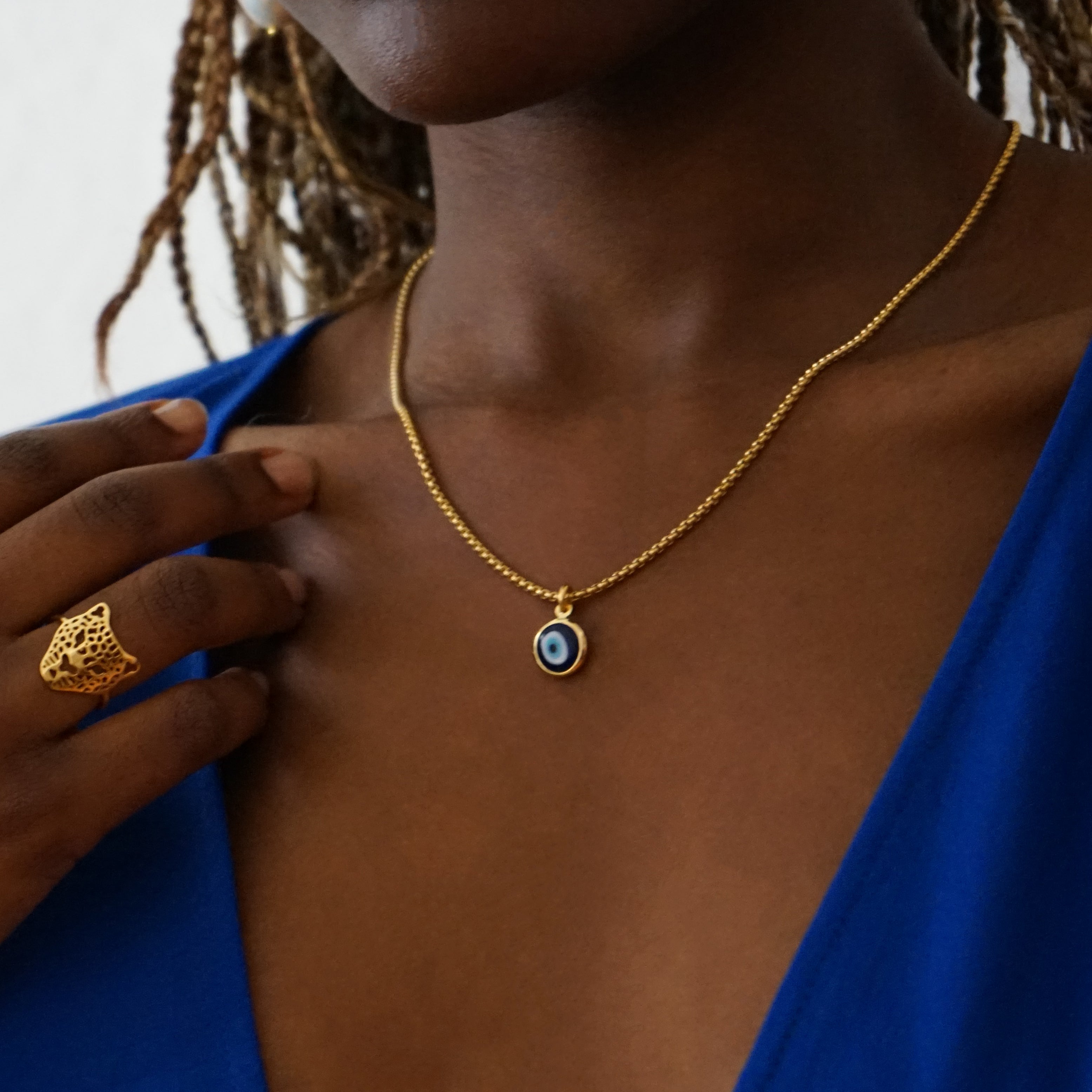 Buy Evil Eye Diamond Pendant Necklace Online in India | Rose