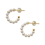 Dainty Pearl Hoop Earrings Porto