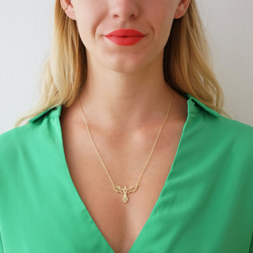 Origami Phoenix Necklace
