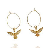 Dainty Phoenix Hoop Earrings
