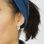 Dainty Pearl Hoop Earrings Porto