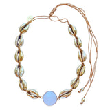Shell Rose Quartz Necklace Capri