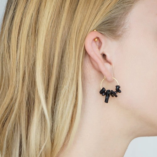 Black Coral Earrings Amelie