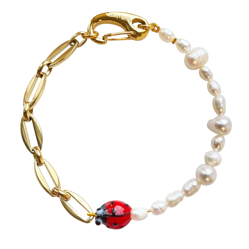 Pearl Bracelet Ladybug