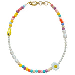 Pearl Smiley Necklace Sunflower