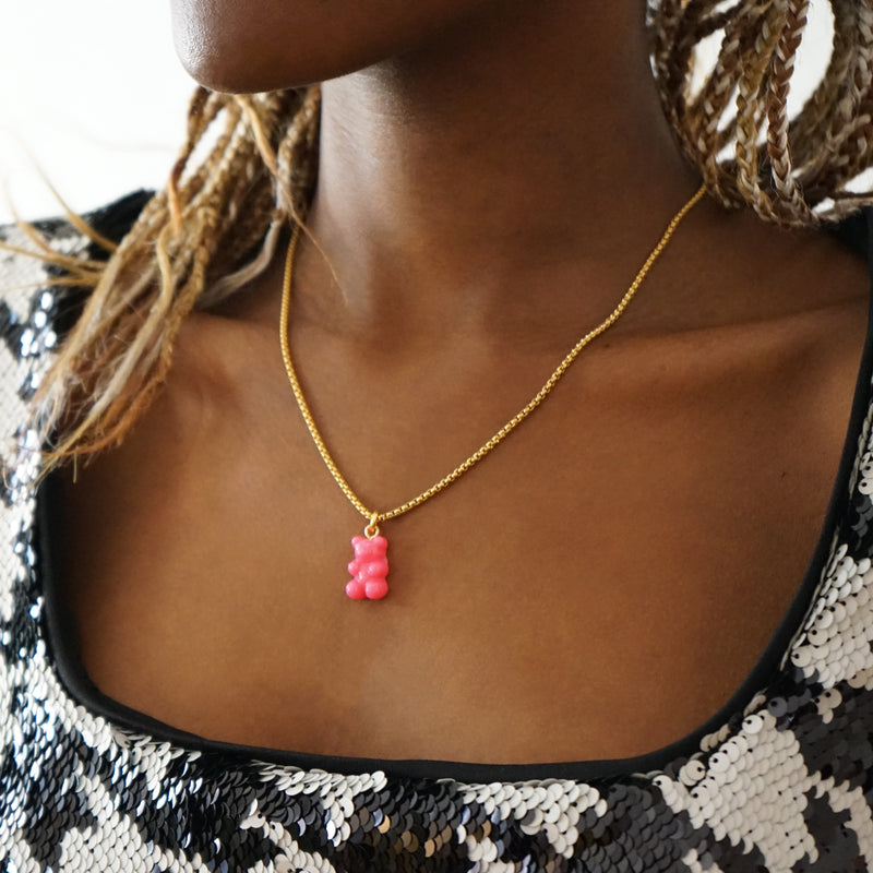 The Pink Gummy Bear Necklace