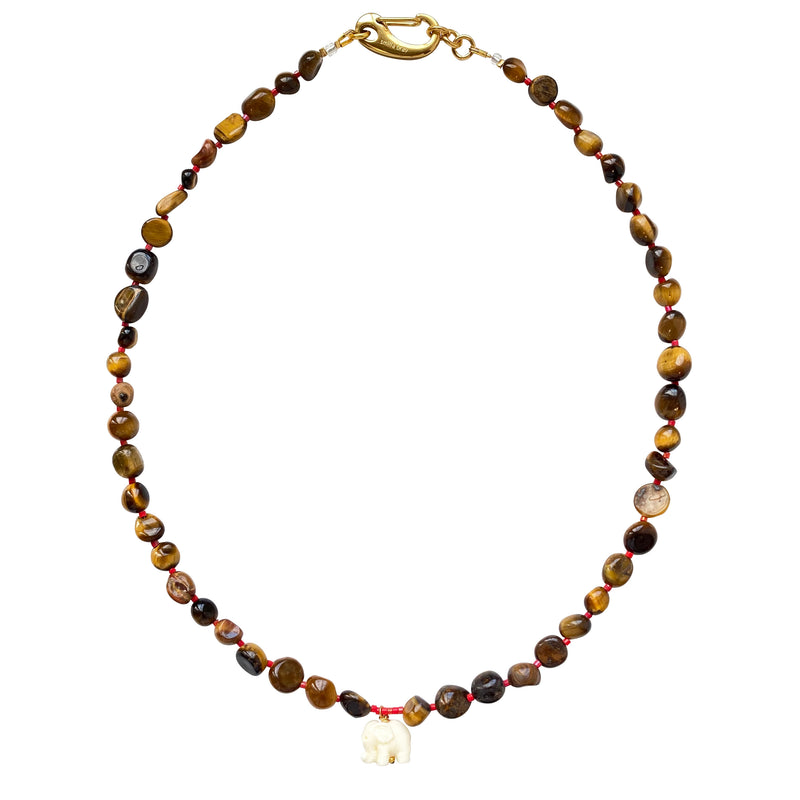 Tiger Eye Elephant Necklace Simson