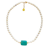 Turquoise Pearl Necklace Mia