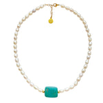 Turquoise Pearl Necklace Mia