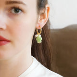 Ceramic Turtle Pearl Hoop Earrings Dalyan