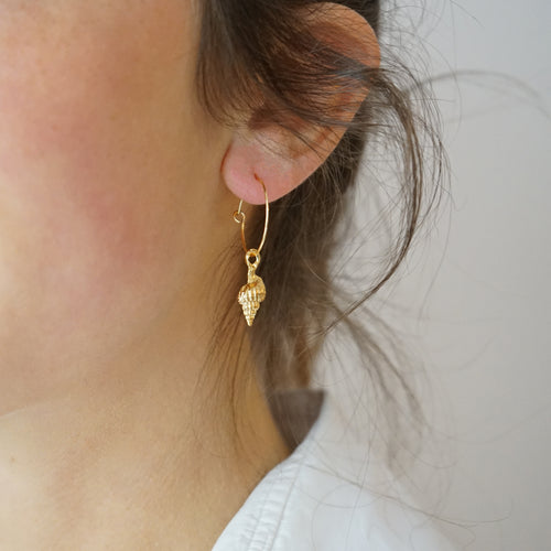 Shell Hoop Earrings Valletta