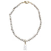 The Snowflake Gummy Bear Grey Pearl Necklace