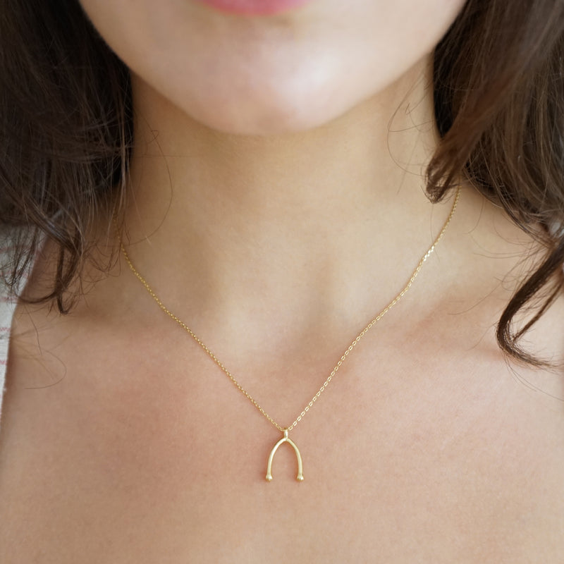 Vermeil Wishbone Necklace